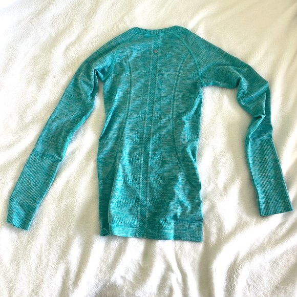 Lululemon Swiftly Tech Long-Sleeve T-Shirt Heathered Teal - Picture 4 of 8